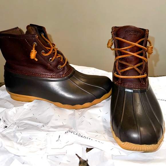 Sperry Women’s Saltwater Duck Boots in Brown - Picture 4 of 8